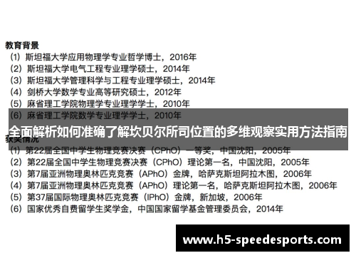 全面解析如何准确了解坎贝尔所司位置的多维观察实用方法指南